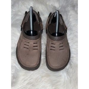 Crocs Yukon Vista II Clogs Men’s 8 Brown Adjustable Strap Comfort Slip On Shoes